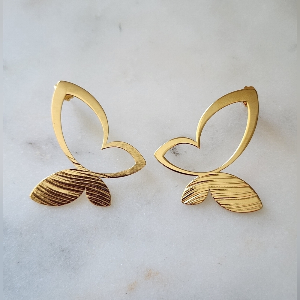 Elegant Stainless Steel  Butterfly Earrings